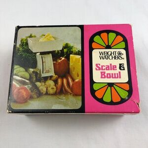 1973 Weight Watchers Food Scale and Bowl Vintage Collectible Model 168 W/Org Box